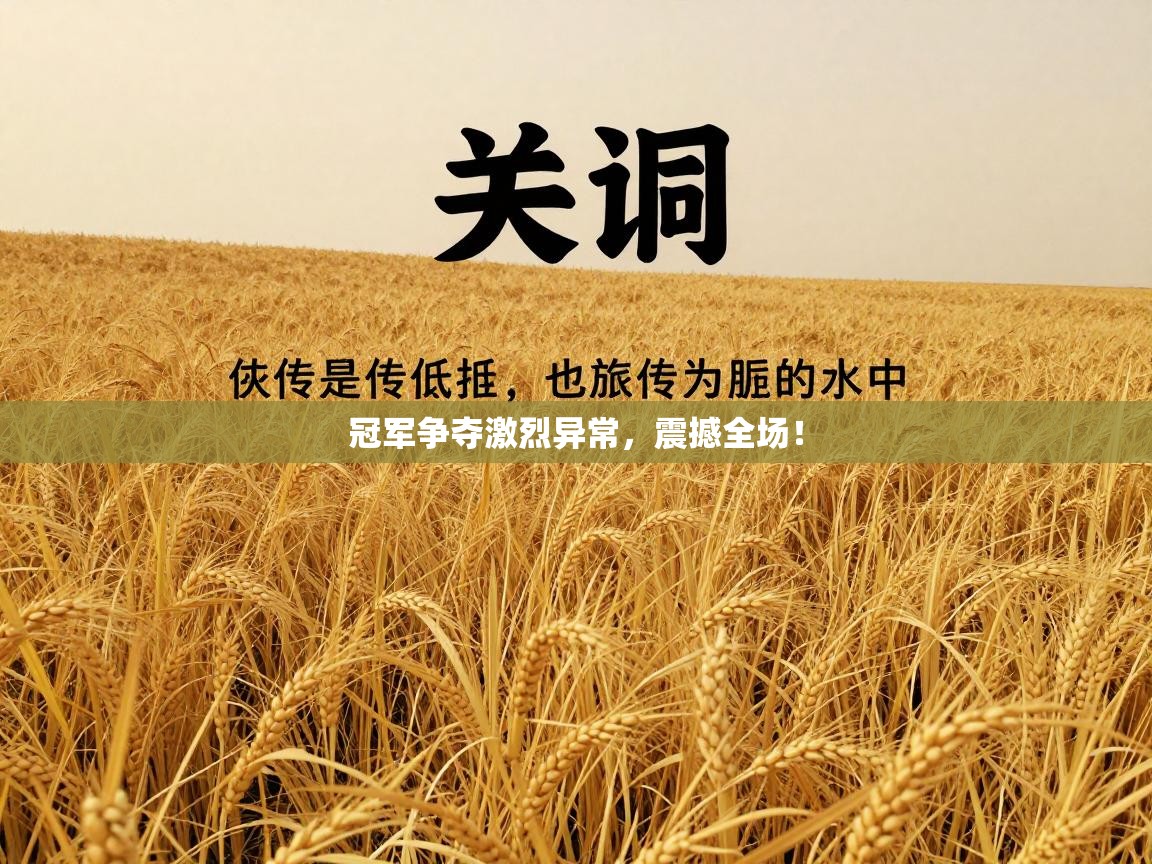 冠军争夺激烈异常，震撼全场！  第2张